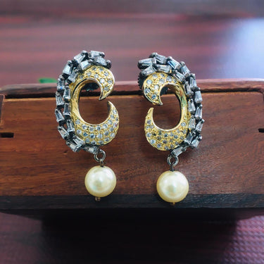 Moon Stud Earrings Zayn Luxury Jewellery